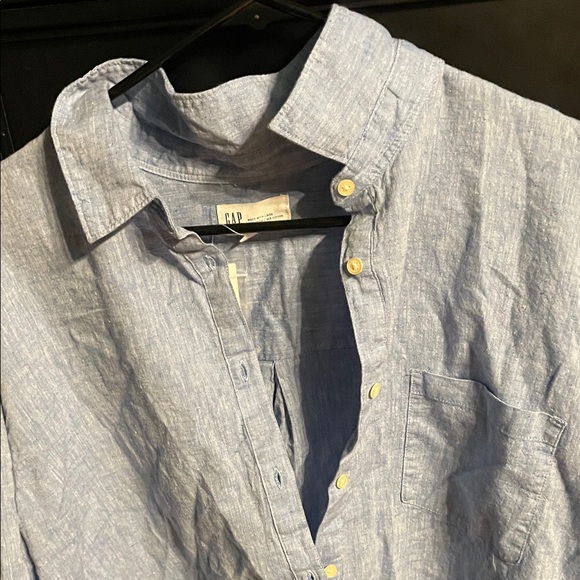 GAP Women's Sky Blue Button Tunic - Picture 5 of 5